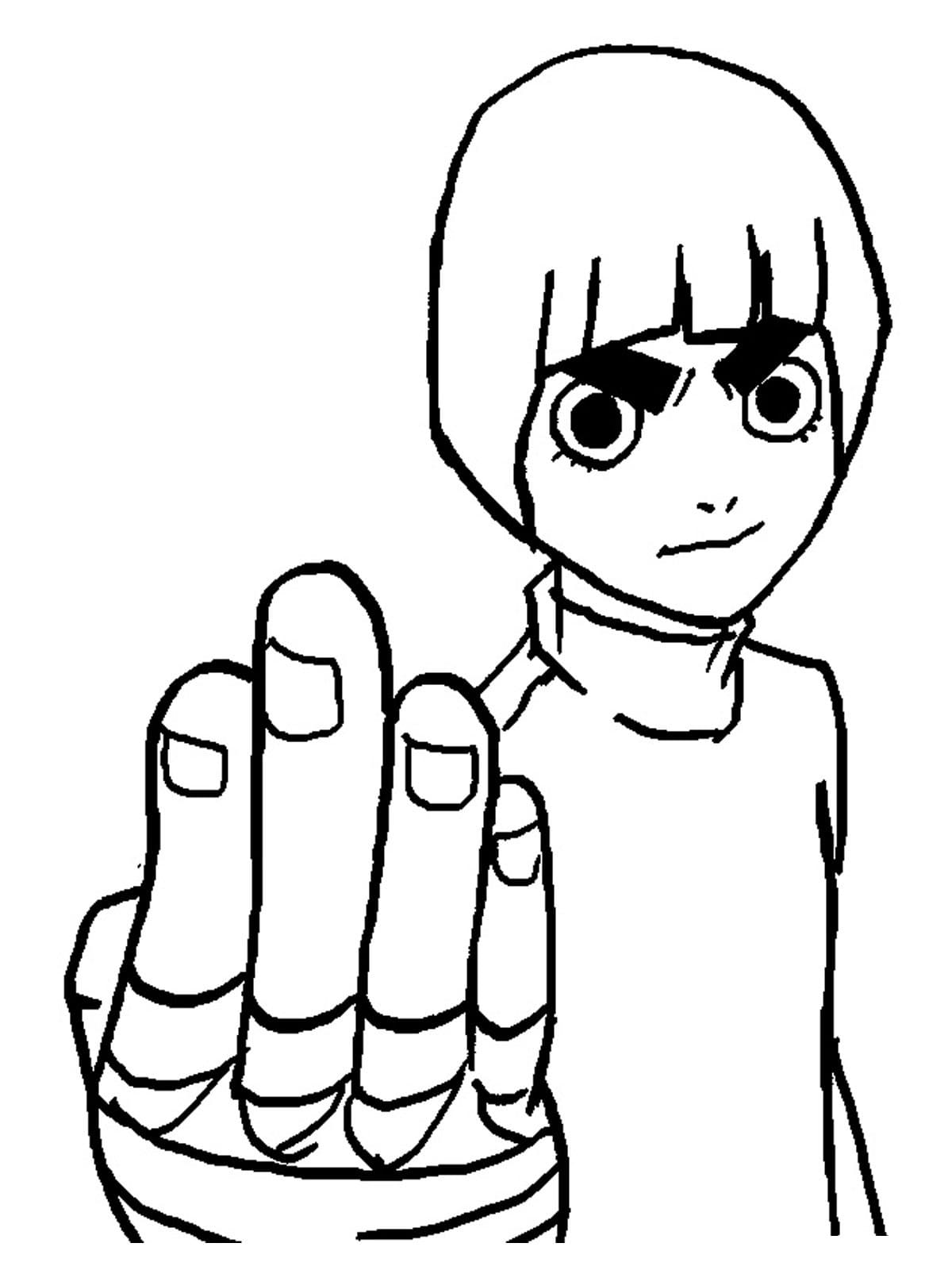 Desenho de Imagem de Rock Lee para Colorir