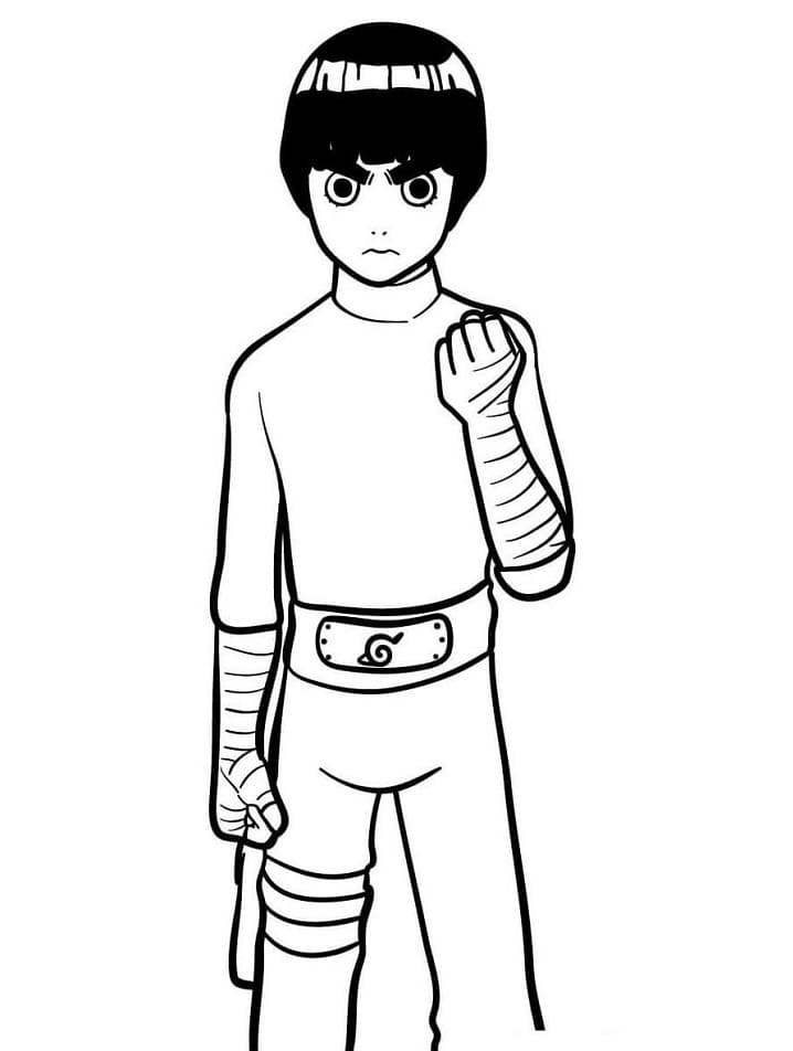 Desenho de Rock Lee de Naruto Shippuden para Colorir