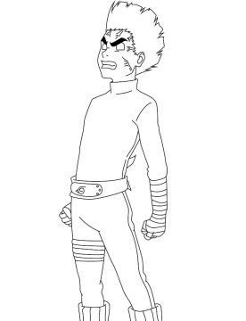 Desenho de Rock Lee Irritado para Colorir