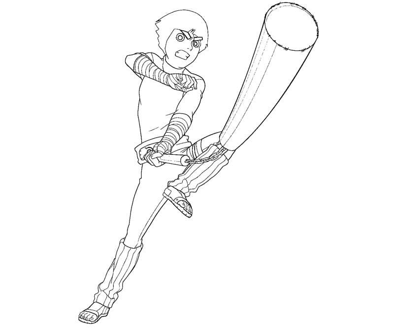 Desenho de Rock Lee para Crianças para Colorir