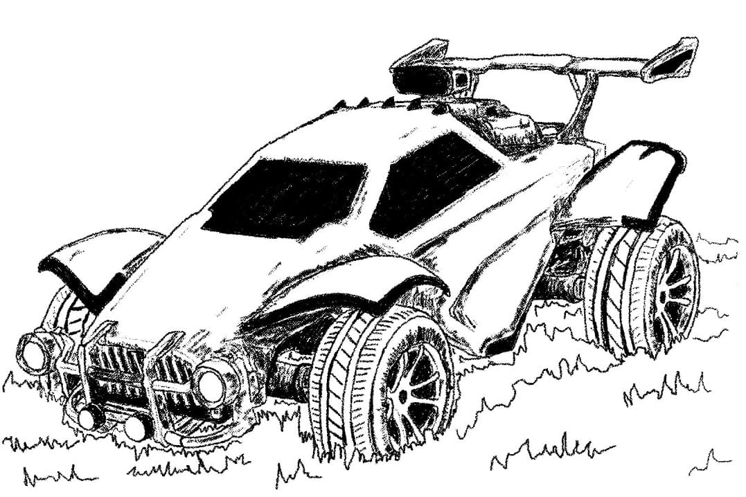 Desenho de Octane Rocket League para Colorir