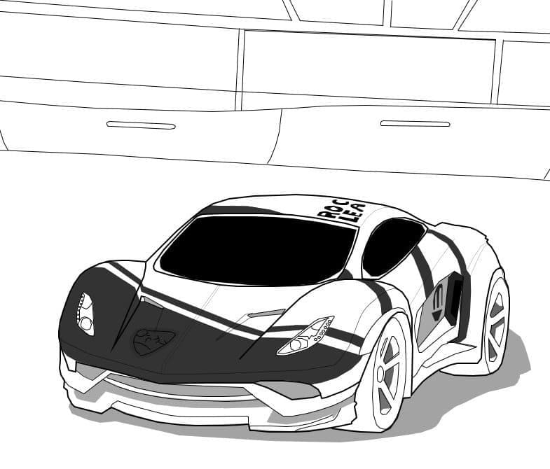 Desenho de Rocket League 1 para Colorir