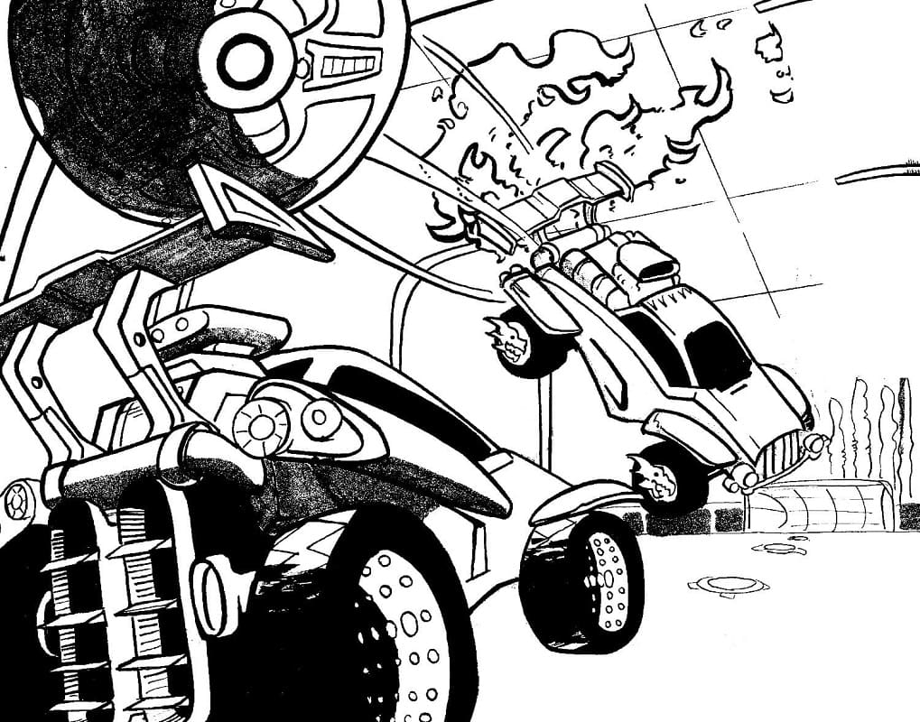 Desenho de Rocket League 2 para Colorir