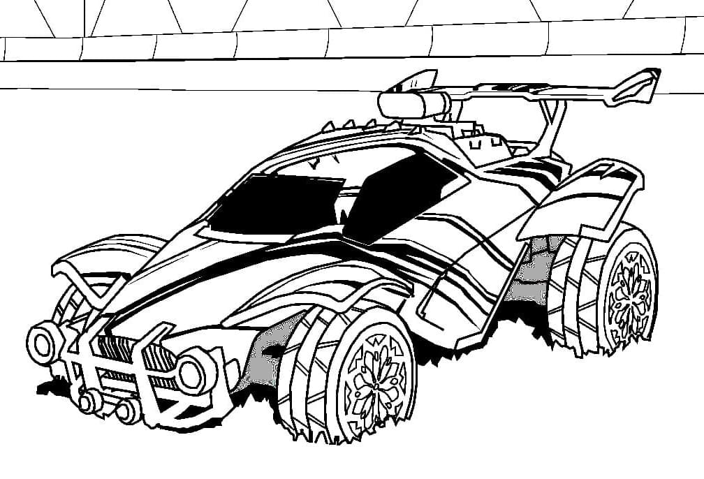 Desenho de Rocket League Carro para Colorir