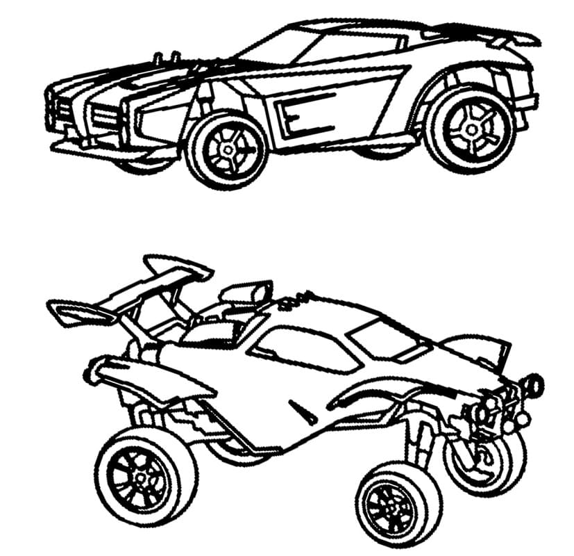 Desenho de Rocket League Carros para Colorir