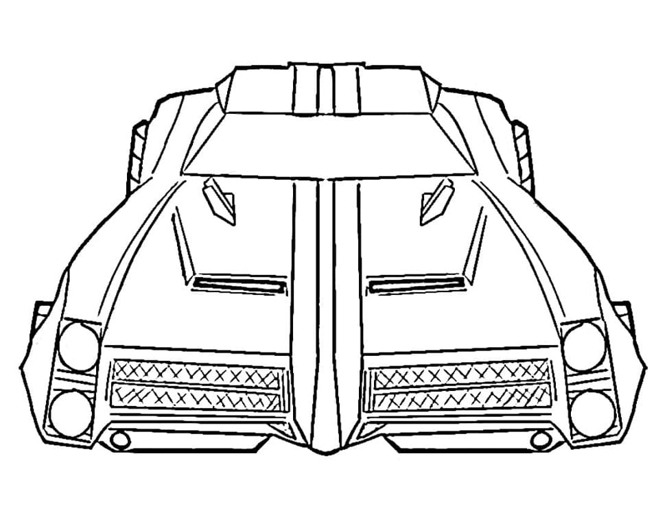Desenho de Rocket League Dominus para Colorir