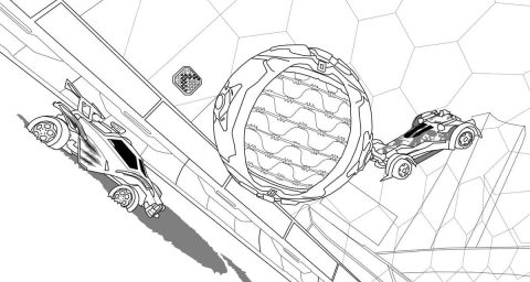 Desenho de Rocket League Imprimível para Colorir