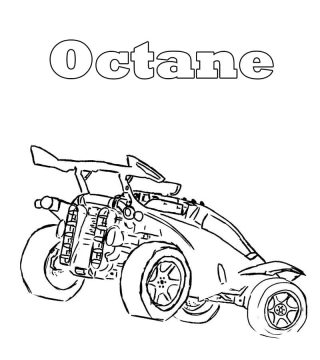 Desenho de Rocket League Octane para Colorir