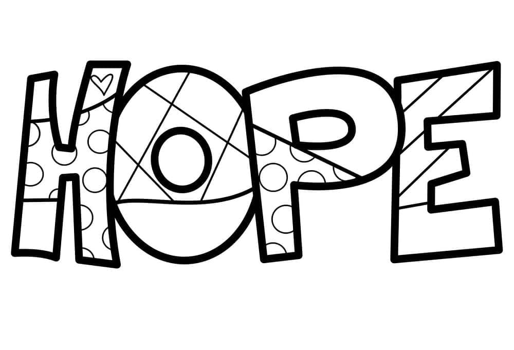 Desenho Pdf de Romero Britto Hope para Colorir