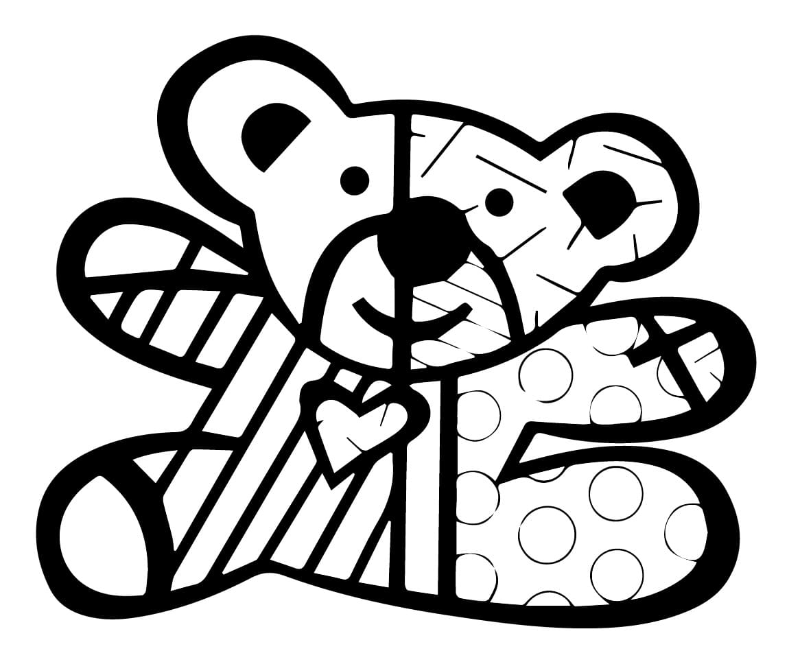 Desenhos de Romero Britto 1 para Colorir