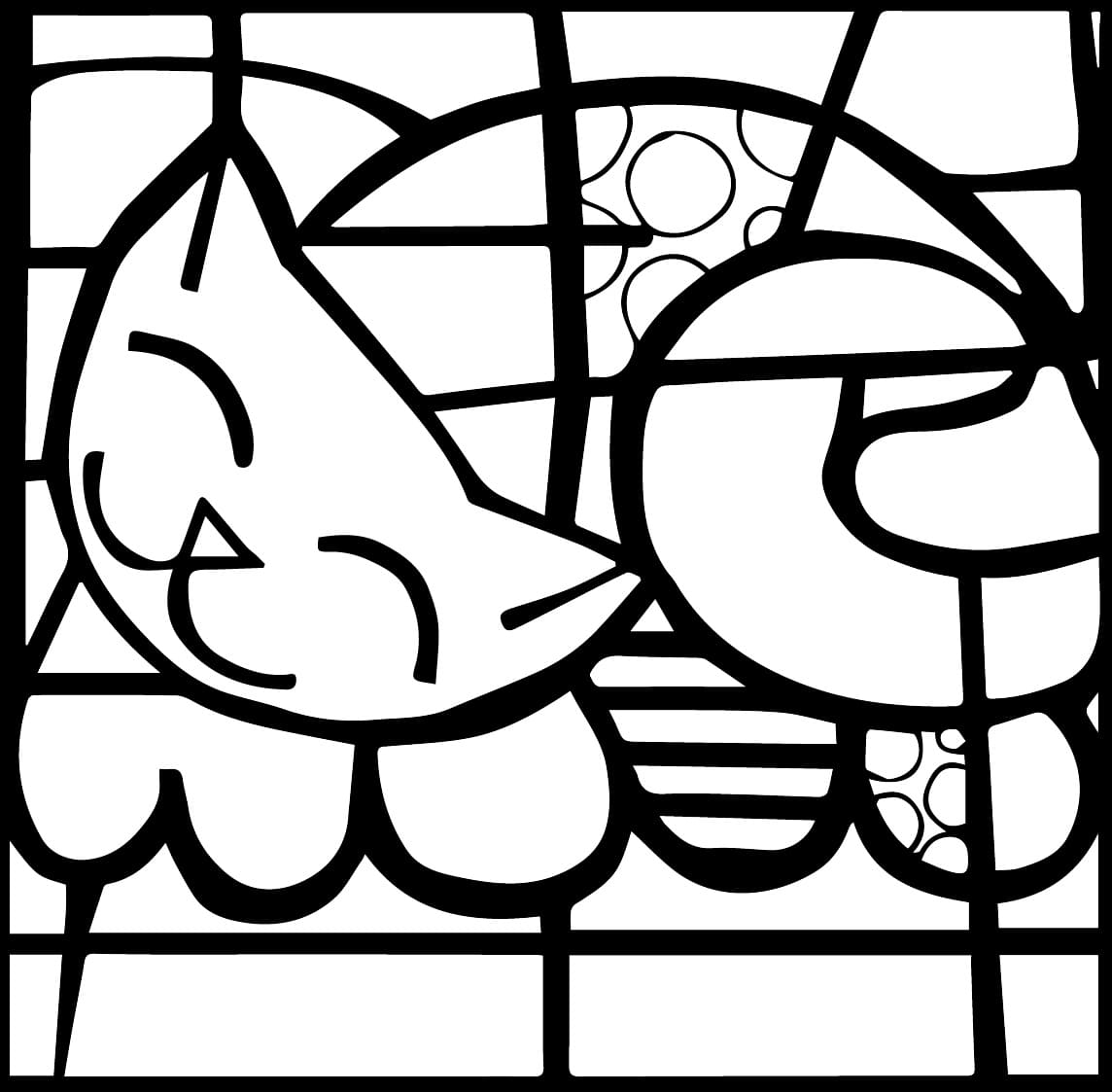 Desenhos de Romero Britto Imprimivel para Colorir
