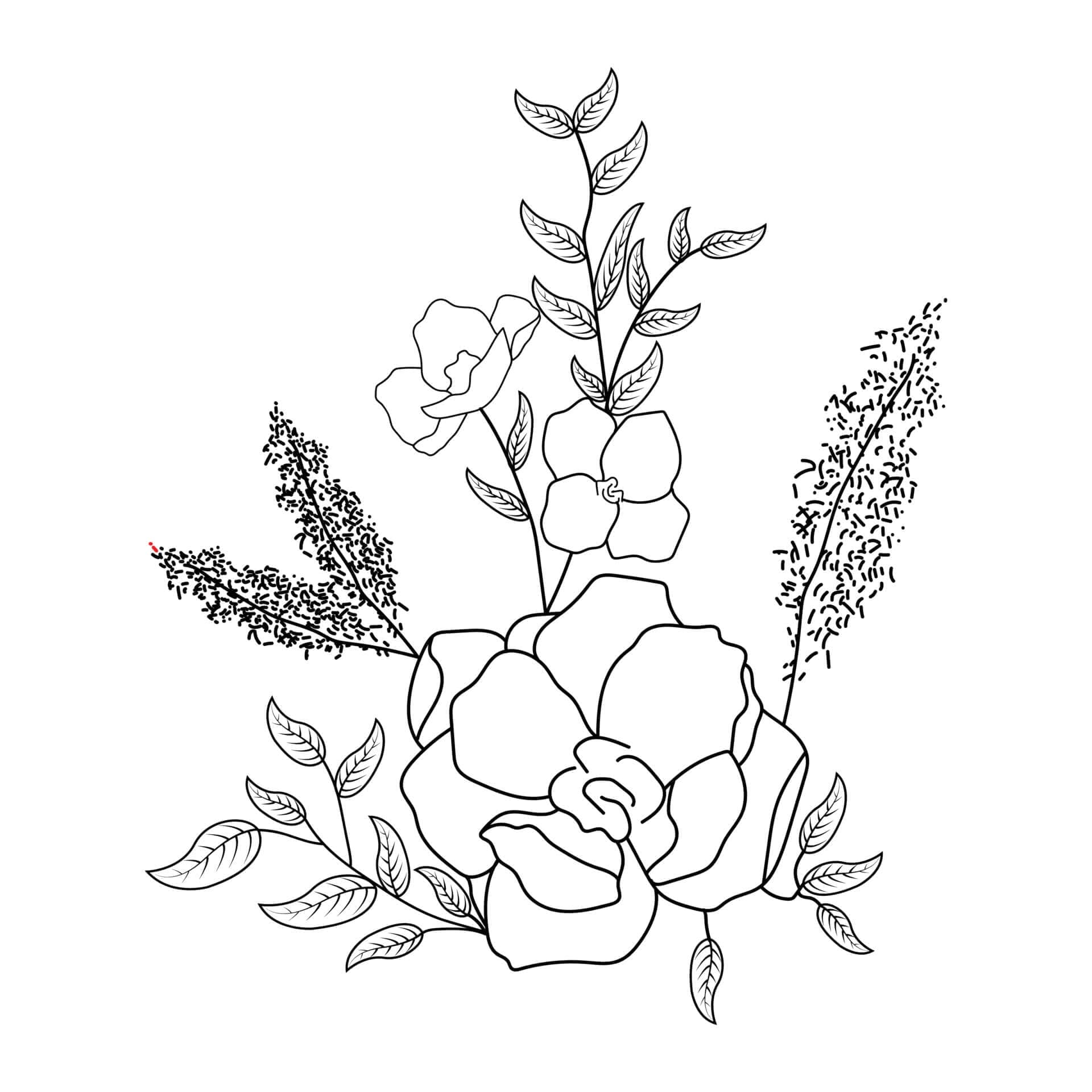 Desenhos de Rosas Imprimivel para Crianças para Colorir