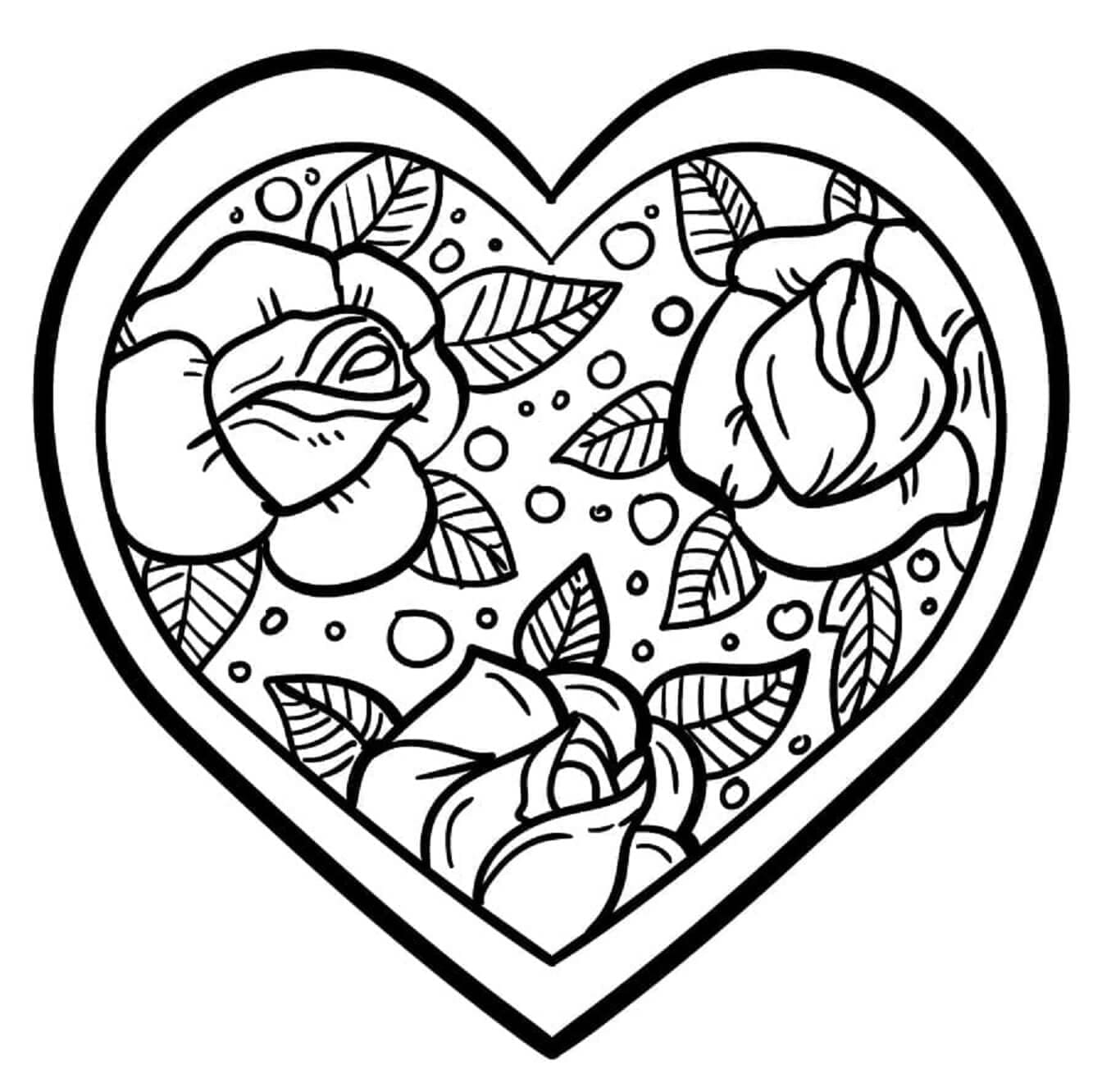 Desenhos de Rosas Imprimivel para Colorir