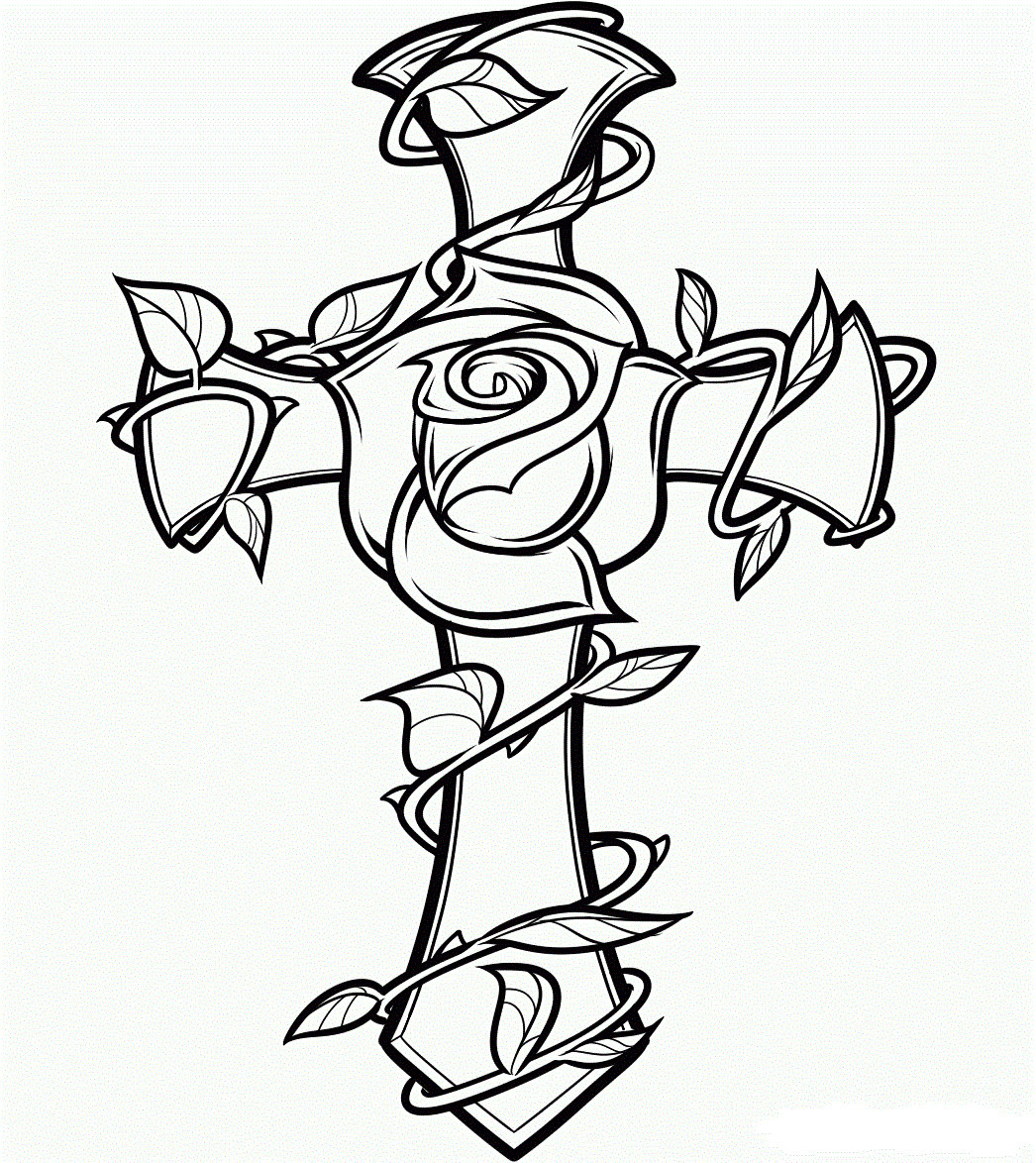 Desenhos de Rosa para Colorir