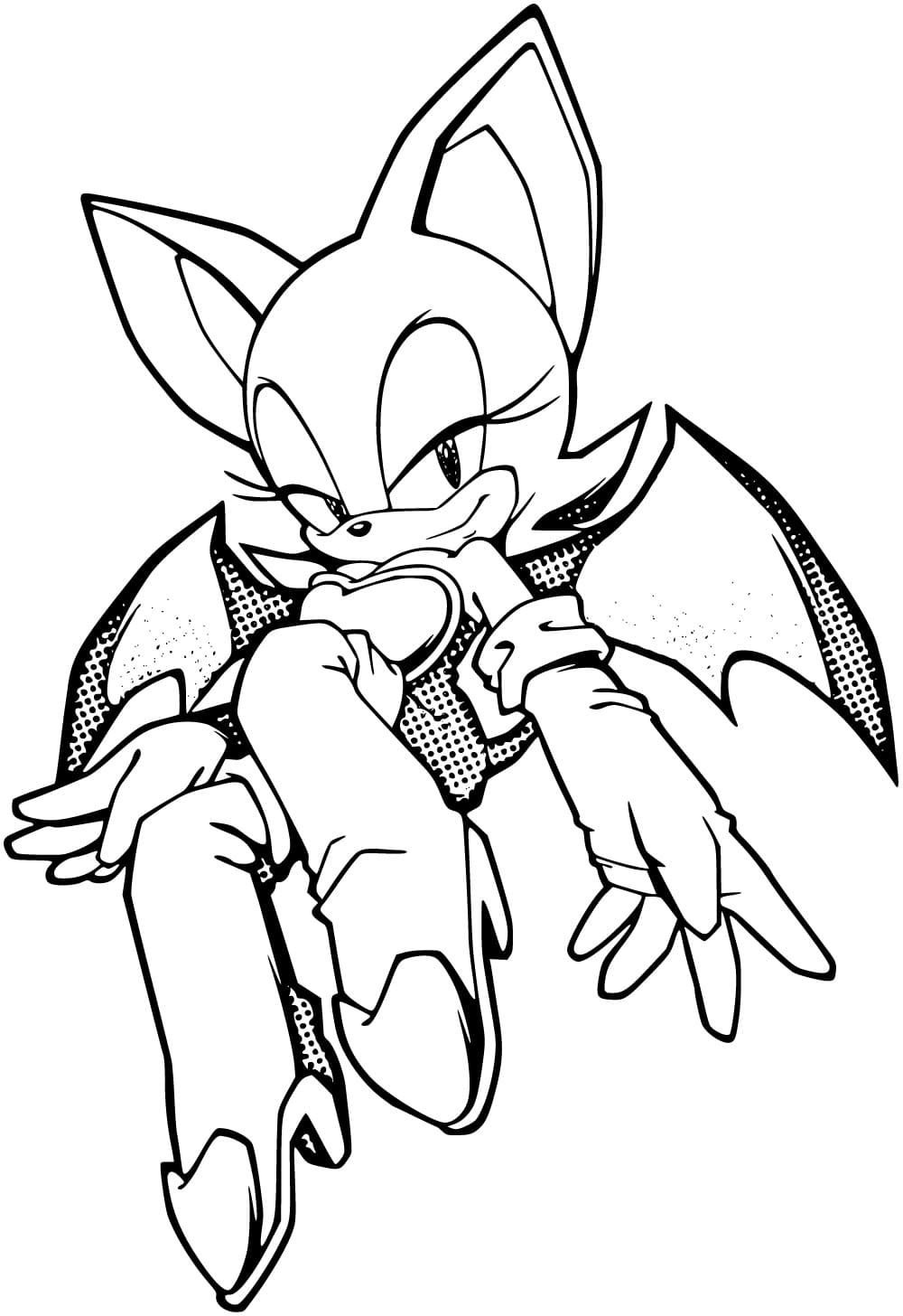 Desenho de Foto de Rouge The Bat para Colorir