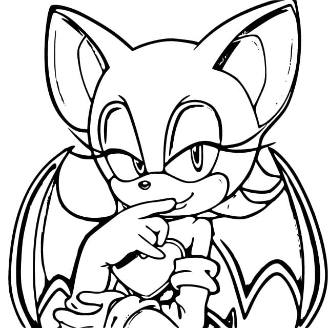 Desenho de Pintura de Rouge The Bat para Colorir