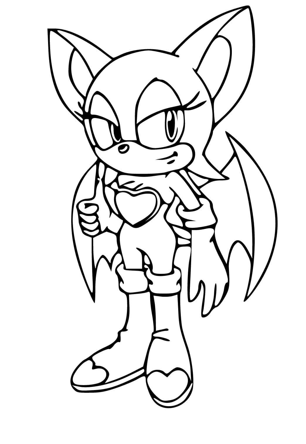 Desenho de Rouge The Bat Grátis para Crianças para Colorir