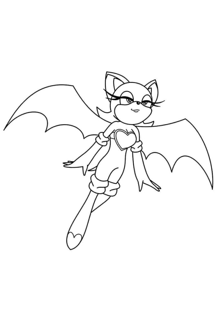 Desenho de Rouge The Bat Imprimivel Grátis para Crianças para Colorir
