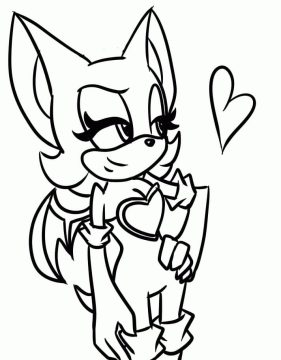 Desenho de Rouge The Bat Imprimível para crianças para Colorir