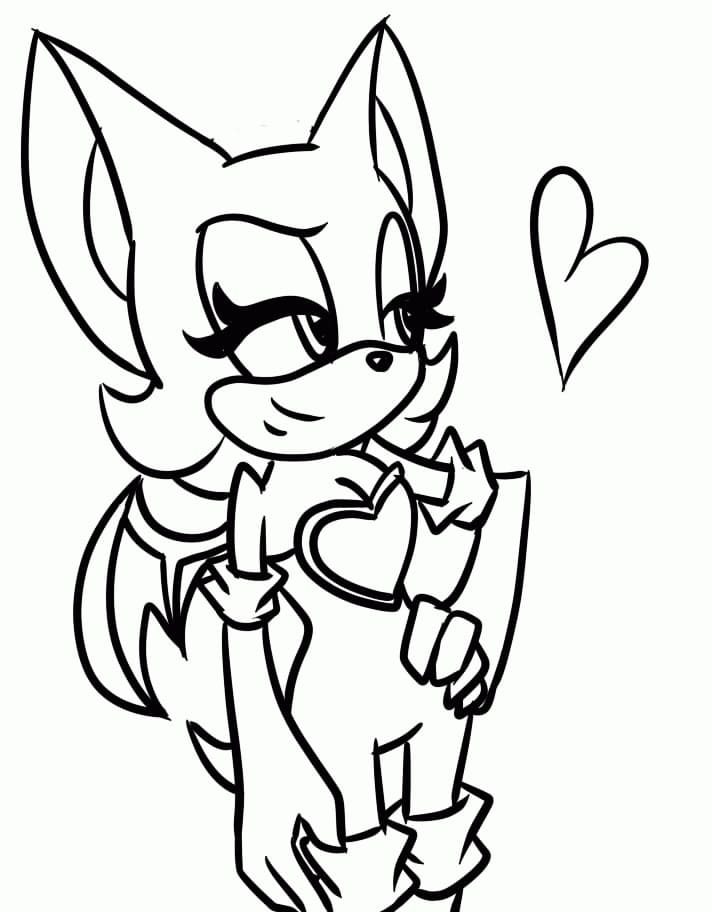 Desenho de Rouge The Bat Imprimivel para Crianças para Colorir