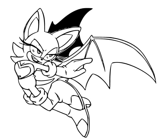 Desenho de Rouge The Bat Imprimivel para Colorir