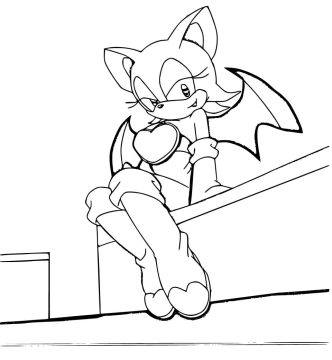 Desenho de Rouge The Bat para crianças de 3 Anos para Colorir