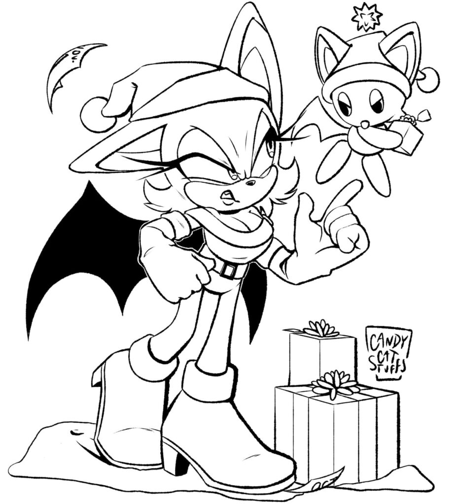 Desenho de Rouge The Bat para Crianças para Colorir