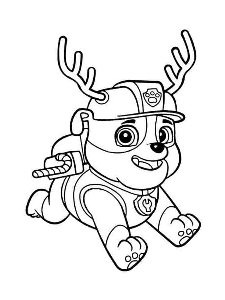Desenho de Imagem de Rubble Patrulhá Canina para Colorir
