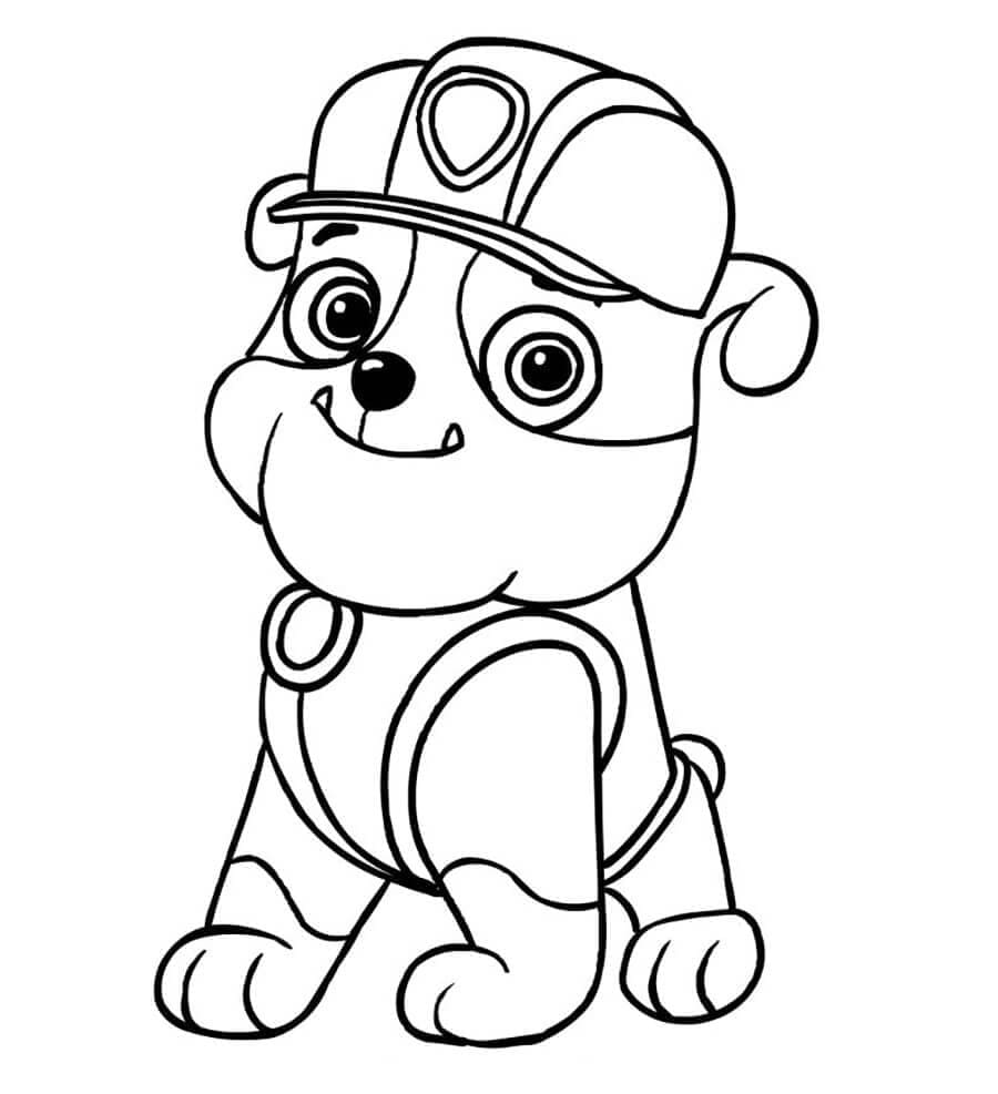 Desenho de Rubble Fofo para Colorir