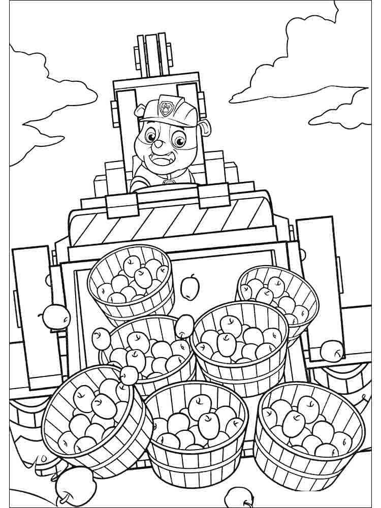 Desenho de Rubble Patrulhá Canina Imprimivel para Colorir