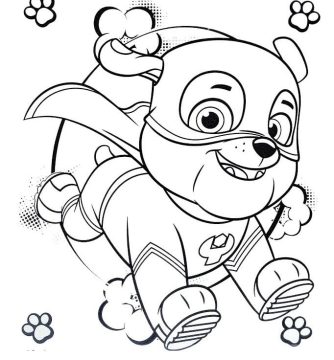 Desenho de Rubble Sorridente para Colorir