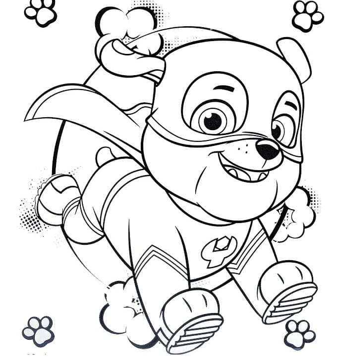 Desenho de Rubble Sorridente para Colorir