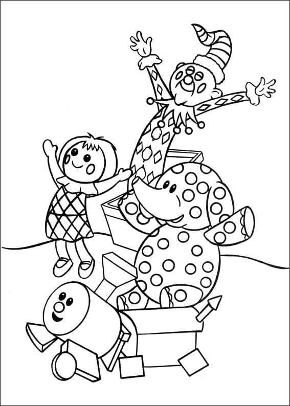 Desenho de Rudolph no Natal para Colorir com Lápis de Cor