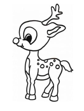 Desenho de Rudolph para Colorir