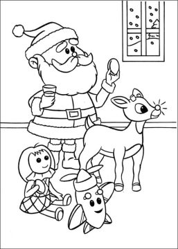 Desenho de Rudolph para Imprimir Natal Imprimível