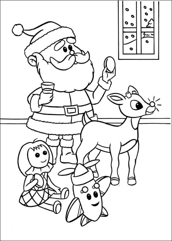 Desenho de Rudolph para Imprimir Natal Imprimivel