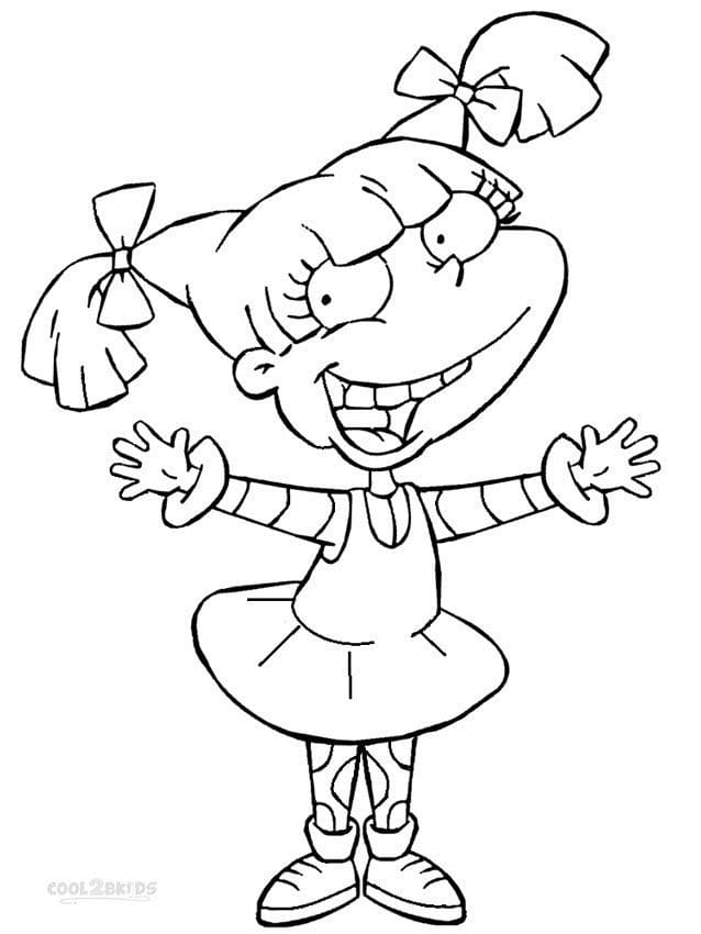 Desenho Angélica de Rugrats para Colorir