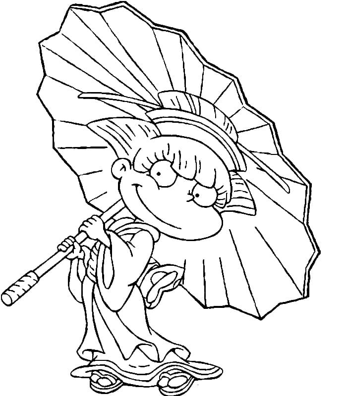 Desenho Angélica Pickles para Colorir