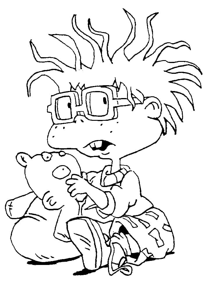 Desenho Chuckie Finster de Rugrats para Colorir