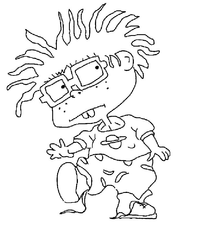 Desenho Chuckie Finster Rugrats para Colorir