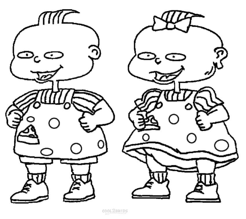 Desenho de Rugrats para Colorir com Giz de Cera
