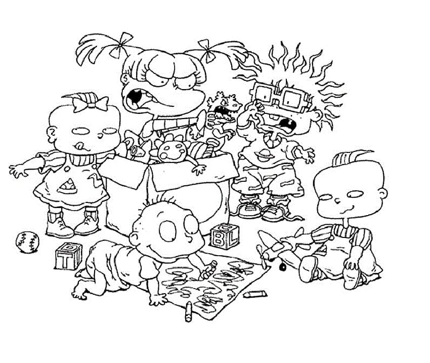 Desenho de Rugrats para Colorir Pdf