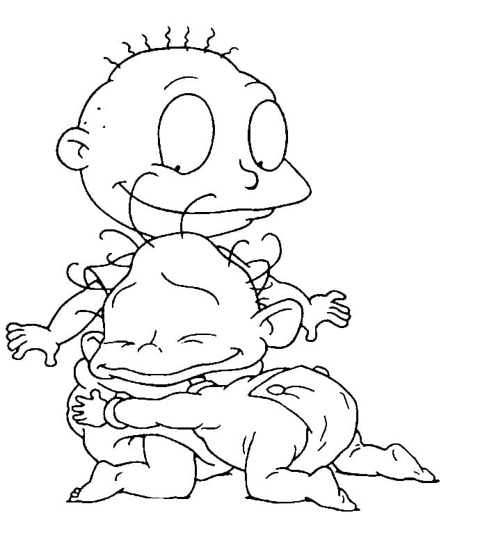 Desenho Dil e Tommy Rugrats para Colorir