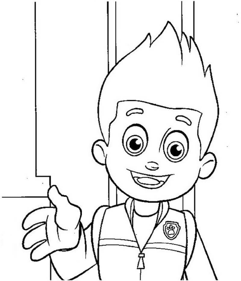 Desenho de Imagem de Ryder Patrulhá Canina para Colorir
