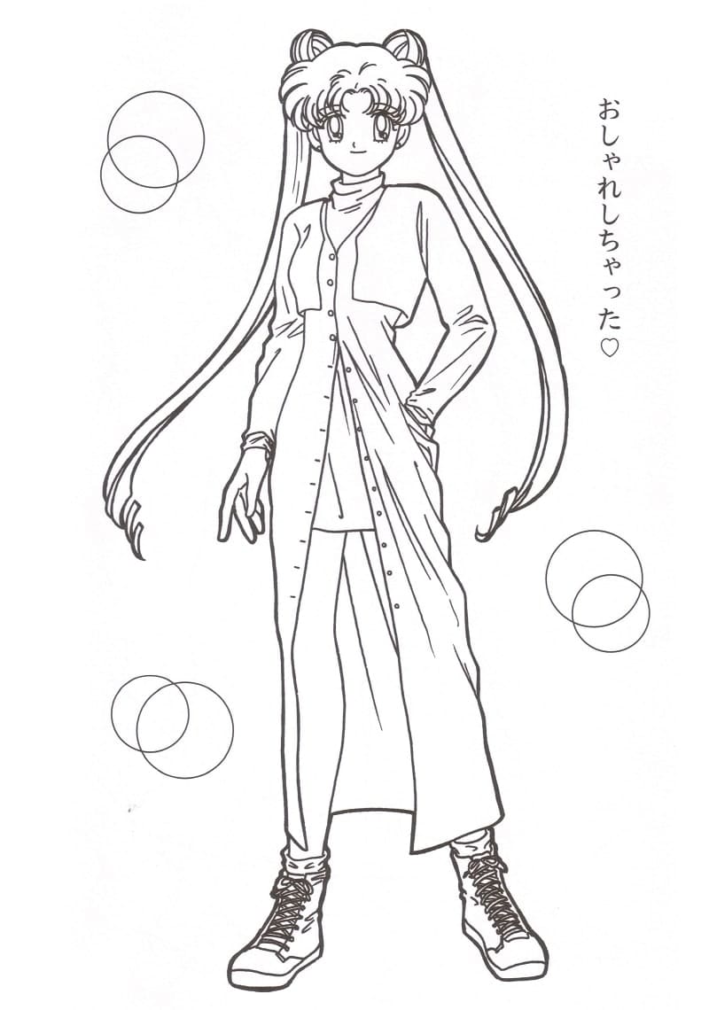 Desenho de Imprimivel Grátis Sailor Moon para Crianças para Colorir