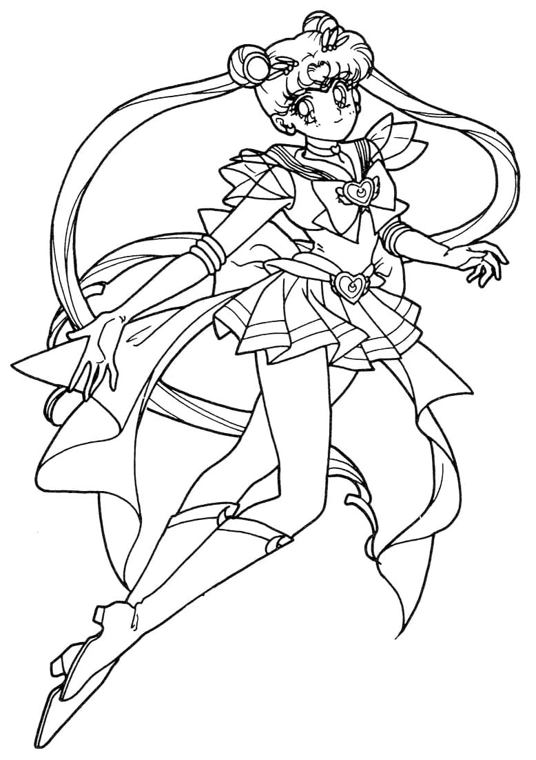 Desenho de Imprimivel Grátis Sailor Moon para Colorir