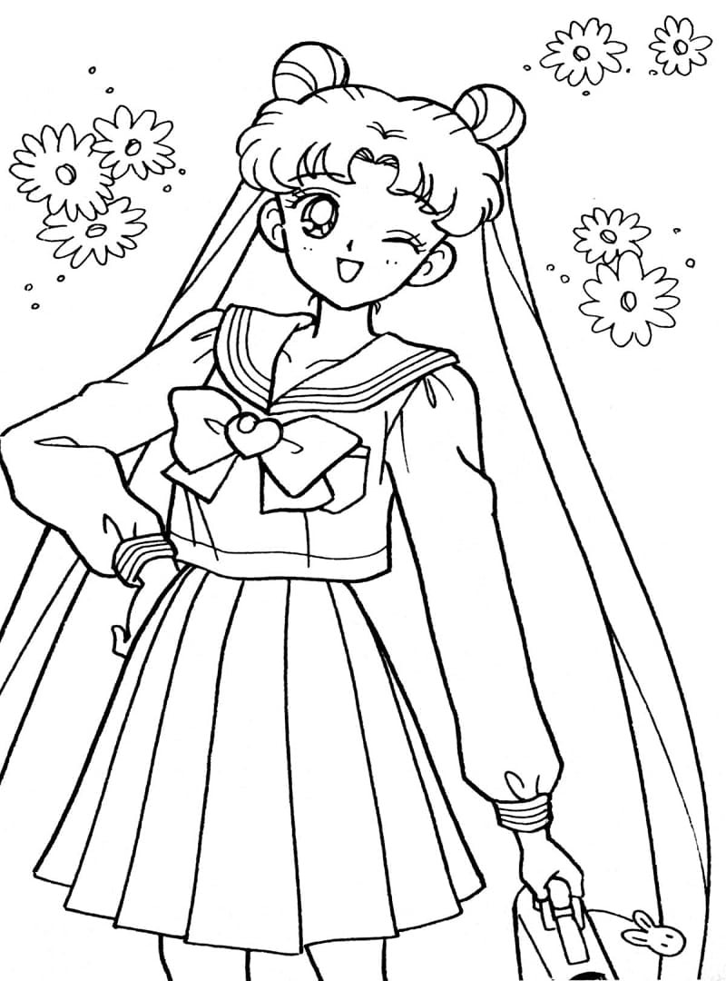 Desenho de Sailor Moon Imprimivel Grátis para Colorir