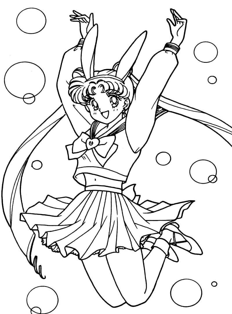 Desenho de Sailor Moon Imprimivel para Colorir