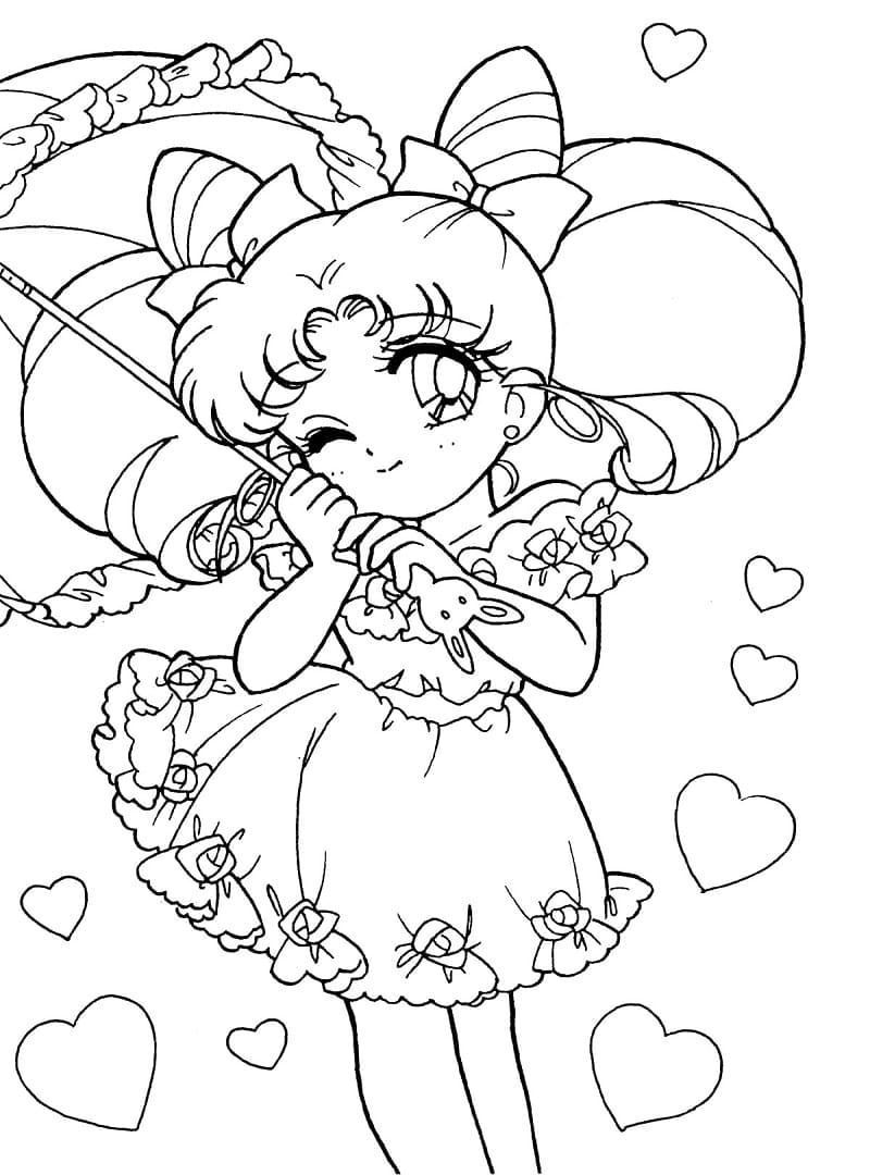 Desenho de Chibiusa para Colorir Pdf