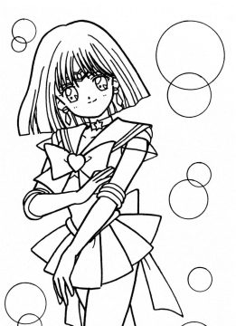 Desenho de Sailor Saturn para Colorir Pdf